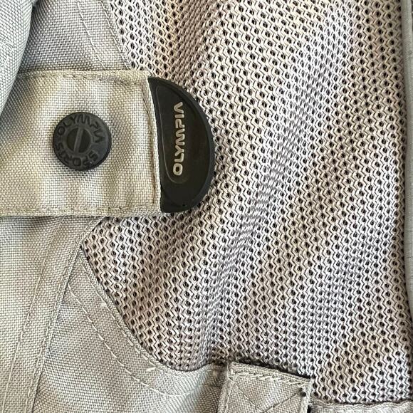 Olympia Moto Sports Airglide 3 Mesh Motorcycle Jacket Gray Size M Cordura Armor - Picture 6 of 14